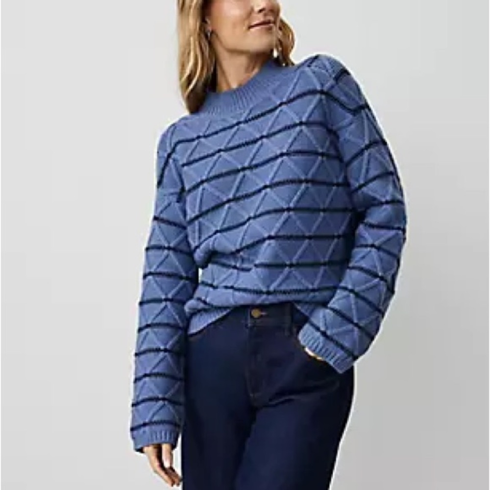 Blue Diamond Pattern Sweater